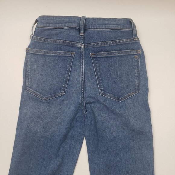 Madewell Taller Kick Out Crop Jeans Cherryville Wash Raw-Hem Womens 23TL [NJ434] - Picture 13 of 16